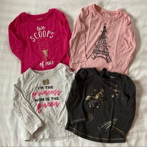 Carter’s/OshKosh Lot of 4 Long Sleeve Shirts 24M